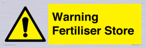 Warning Fertiliser Store